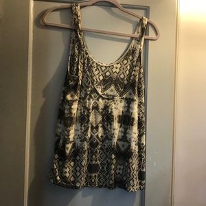 Low scoop back tribal pattern tank
